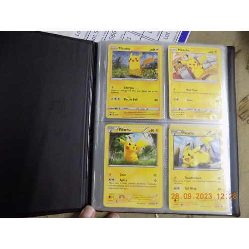 552 - Pokemon Binder with Genuine Pikachu Cards