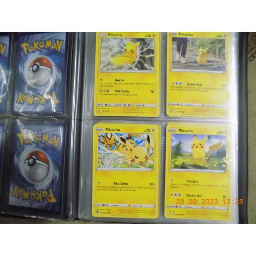 552 - Pokemon Binder with Genuine Pikachu Cards