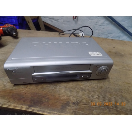 1 - Philips VHS Player Untested