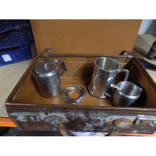48 - Small Vintage Case and Contents