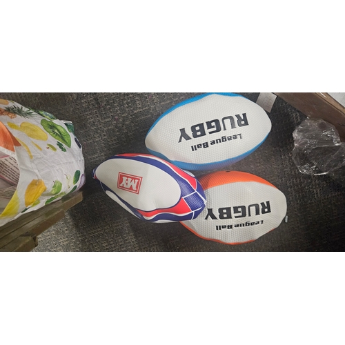 179 - 3 Rugby Balls