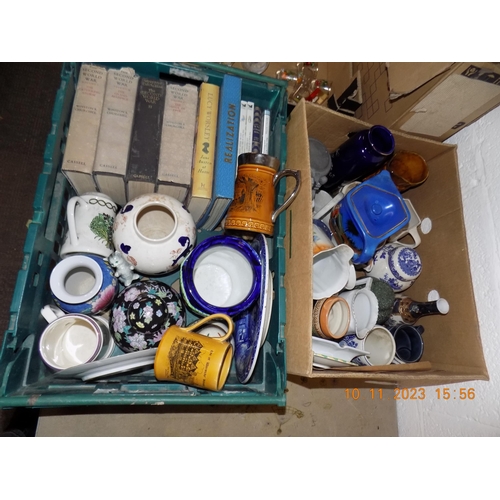 25 - 2 Boxes of Mixed Pottery inc Masons