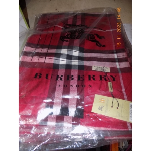 219 - Pack of 10 Burberry Style Scarves