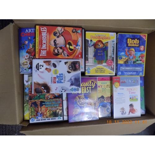 77 - Large Box of Childrens DVDs