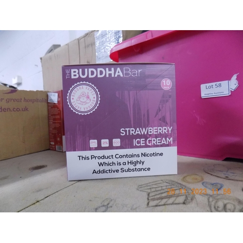 61 - Box of 10 Buddha Bars Strawberry Icecream