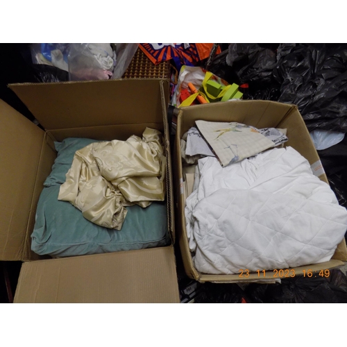 353 - 2 Large Boxes of Bedding etc