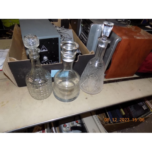 580 - 3 Crystal Decanters