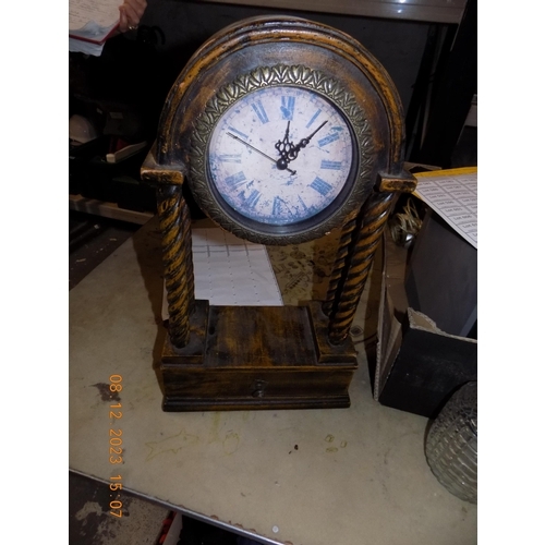 581 - Clock with Drawer