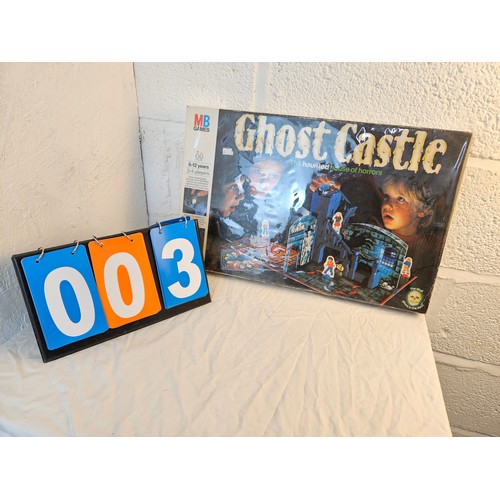 3 - Vintage Ghost castle Boardgame 1985 by MB Games - Sealed