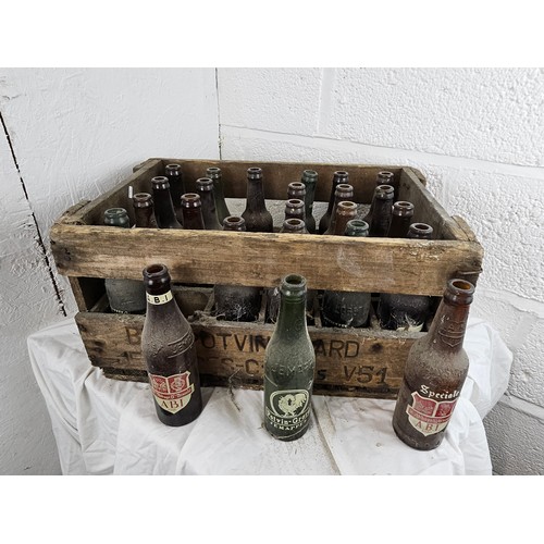 8 - Vintage Crate of Abbaye St Arnould ABI Special Bottles and Polvin Grard Jemappes Bottles