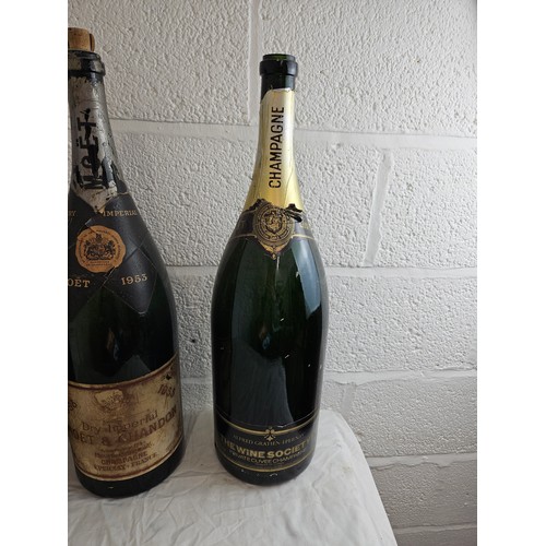 13 - 3 Large Champagne Bottles. Moet & Chandon 1953, Pommery & Greno and Alfred Gration Epernay The Wine ... 