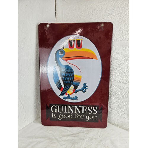 36 - Guinness Double Sided Enamel Sign 1950/1960's 24 x 16 inches