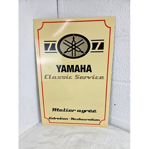 37 - Yamaha Metal Sign 23.5 x 16 inches