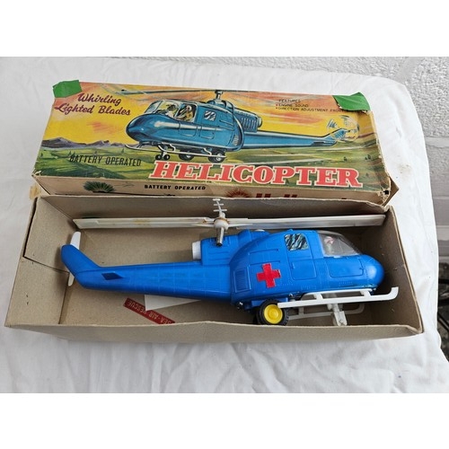 10 - Vintage Battery Operated Helicopter Made in Hong Kong