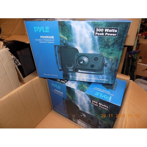 69 - 2 Pyle Outdoor Waterproof Speaker Systems