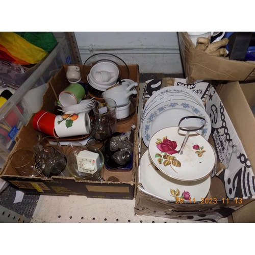 232 - 2 Boxes of Pottery and Glassware