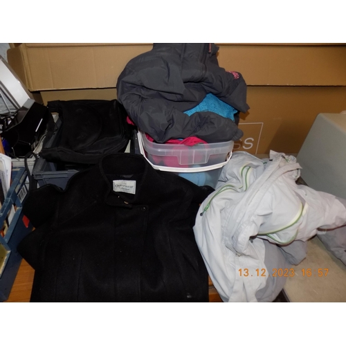 328 - Box and Bag of Coats