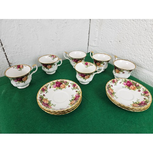 49 - Royal Albert Old Country Rose 6 Cups and Saucers