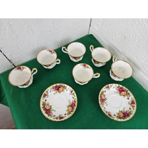 49 - Royal Albert Old Country Rose 6 Cups and Saucers