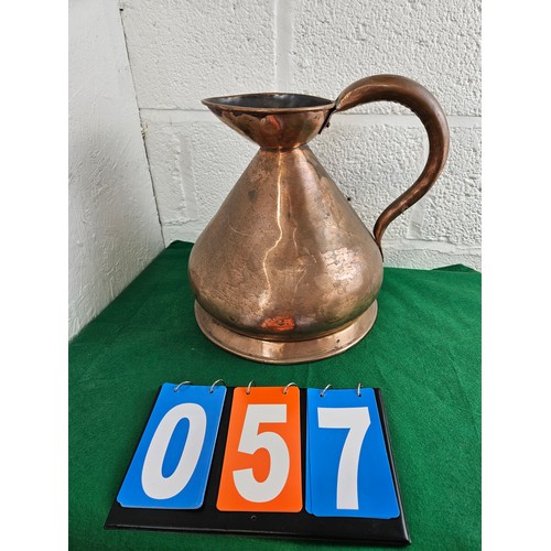 57 - Antiques 19th Century Graduated 2 Gallon Copper Jug