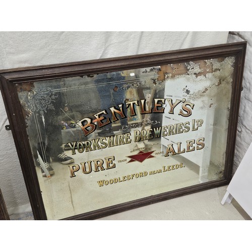 66 - Bentleys Yorkshire Brewers Advertising Mirror 32 x 44 inches