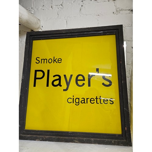 69 - Player Cigarettes Advertising Sign 28 x 26 inches