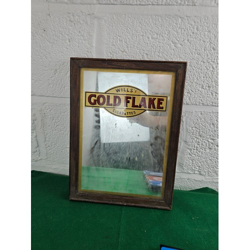 81 - Wills Gold Flake Cigarettes Adverting Mirror 15.5 x 11.5 inches