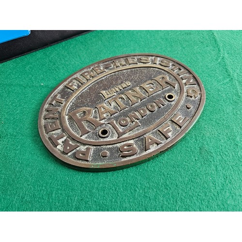 84 - Ratner Limited London Plaque from a Safe