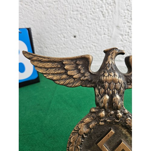 93 - Brass Third Reich Desk Plaque