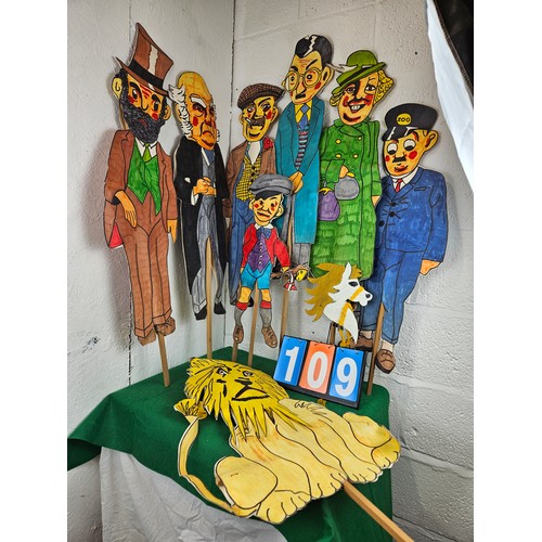 109 - Vintage Double Sided Puppets from a Church With Story