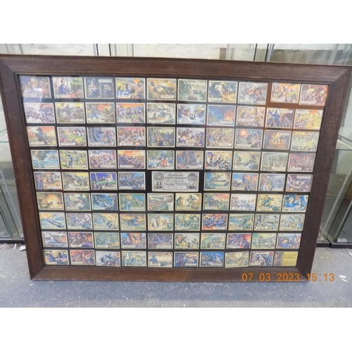 128 - Framed American History Cards and $1000 Confederate Bill