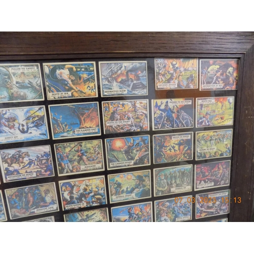 128 - Framed American History Cards and $1000 Confederate Bill