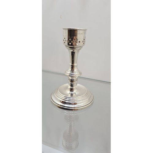 142 - Silver 17th Century Replica  Candle Stick Barrowclift Birmingham 1979