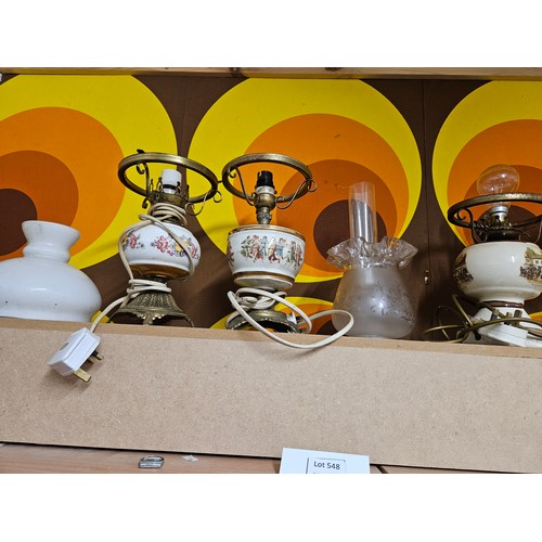 614 - Selection of Oil Lamps - 3 have been Converted