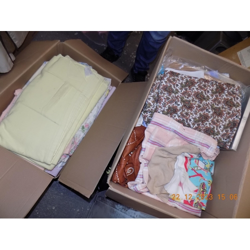 210 - 2 Boxes of Vintage Bedding