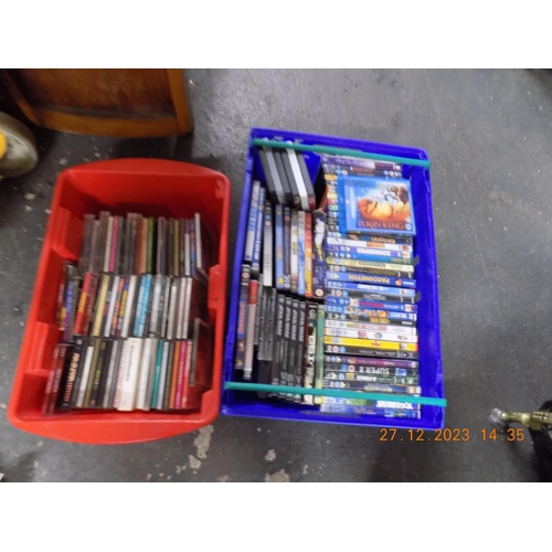 262 - Box of DVD's and Box of CD's