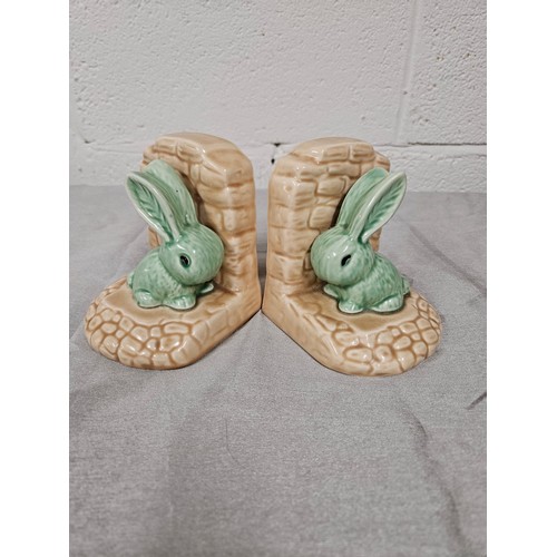 504 - Pair of Sylvac Bunny Bookends 1311