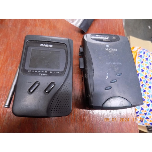 213 - Vintage Matsui Walkman and Casio TV-600