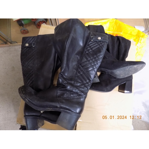 217 - 2 Pair of Knee High Boots Size 4 and Size 5