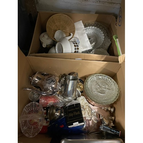 254 - 2 Boxes of Pottery etc