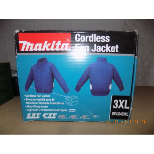 382 - Makita Cordless Fan Jacket Size 3XL