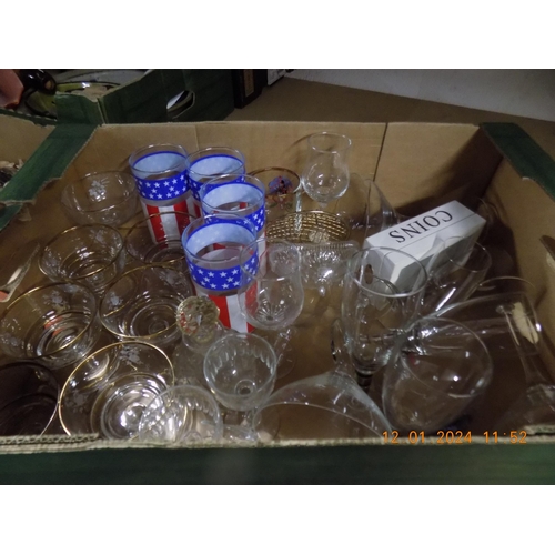 383 - Box of Glassware