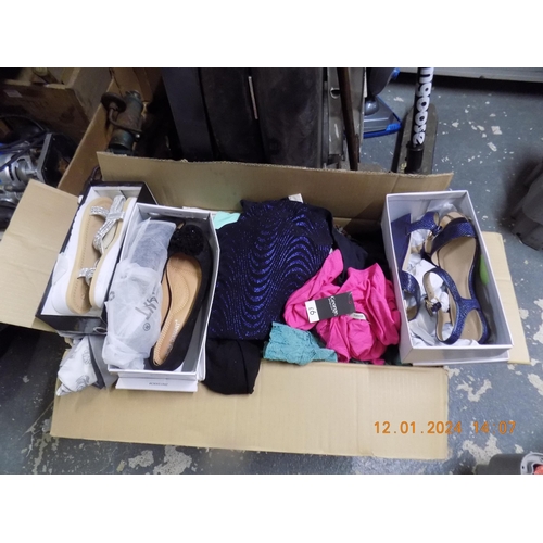 410 - Box of Womens Clothing and Shoes