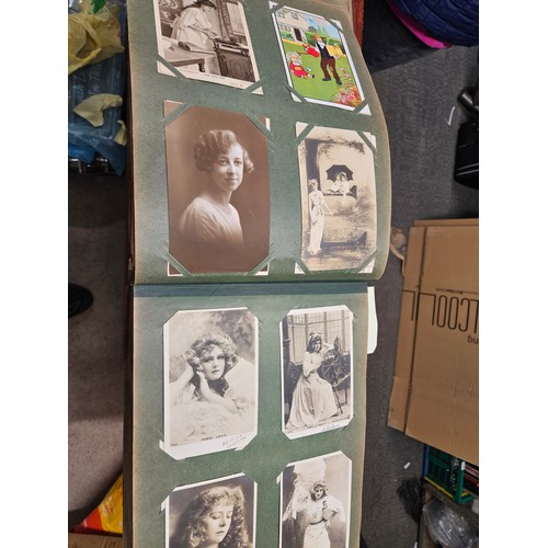 523 - Large Postcard Album Partly full of 750+ early 1900's Postcards, with Subjects, Topographical and Wo... 