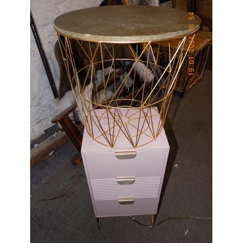 462 - Storage Drawers and Side Table