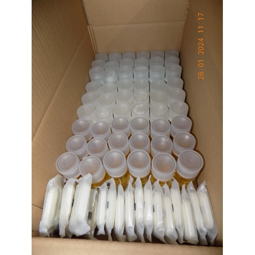 285 - Box of Temple Spa Shampoo, Conditioner, Moisturises and Soaps - 18 of each