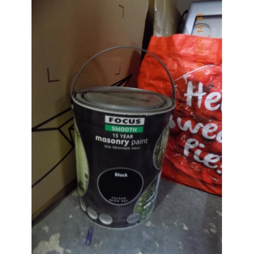 347 - 5lt Tub of Focus Masonry Paint. Black