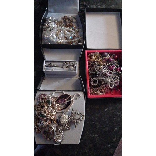 575 - Jewellery Box and Box of Mixed Jewellery