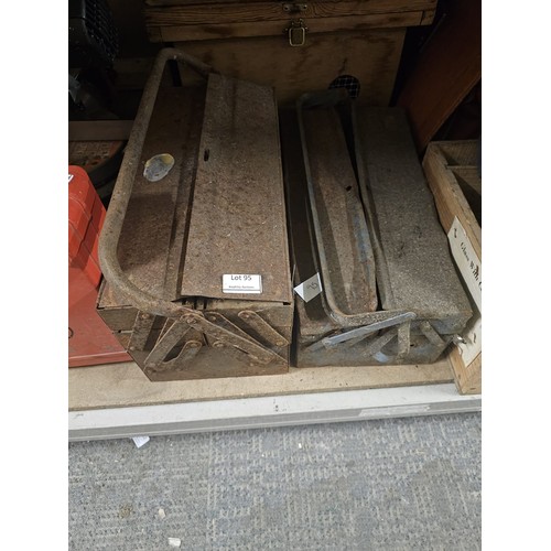 1 - 2 Metal Tool Boxes