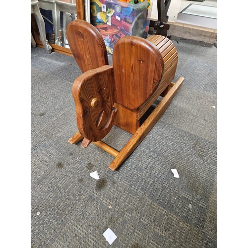 503 - Wooden Elephant Rocker